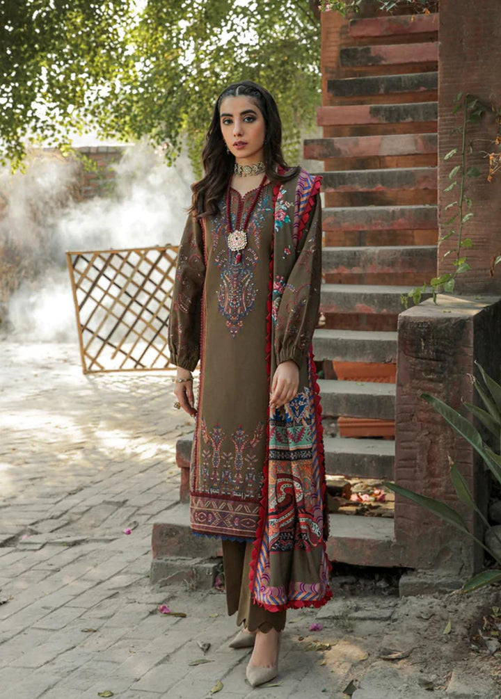 Meeras by Florent Embroidered Khaddar Suits Unstitched 3 Piece FL22M FL 4B - Winter Collection