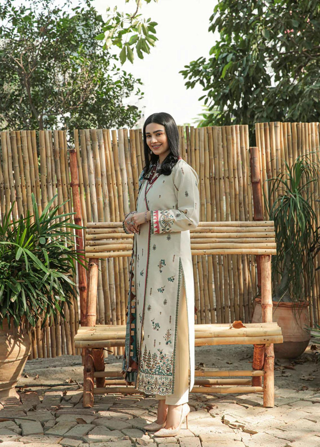 Meeras by Florent Embroidered Khaddar Suits Unstitched 3 Piece FL22M FL 5A - Winter Collection