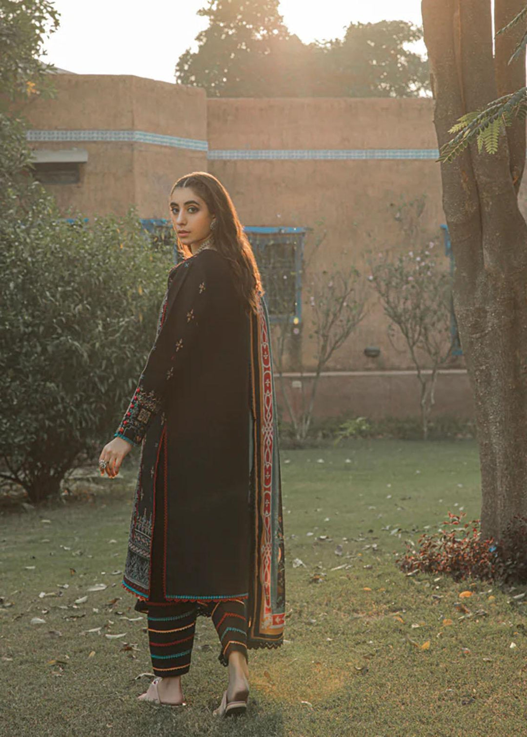 Meeras by Florent Embroidered Khaddar Suits Unstitched 3 Piece FL22M FL 6B - Winter Collection