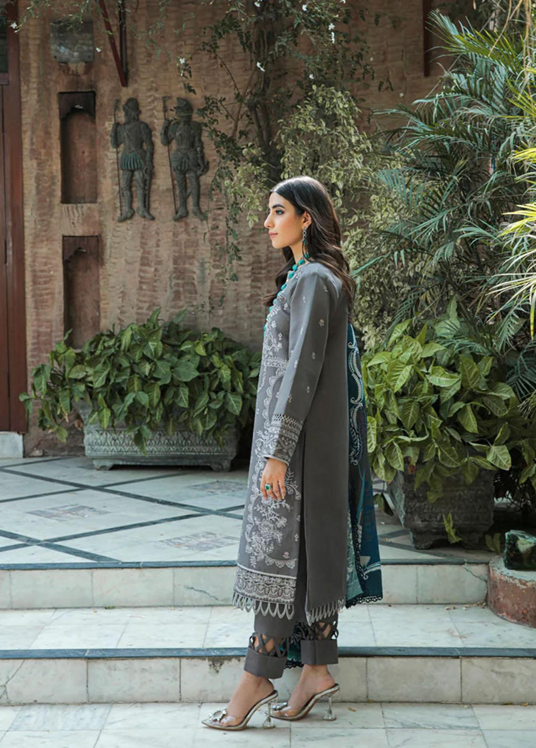 Meeras by Florent Embroidered Khaddar Suits Unstitched 3 Piece FL22M FL 7B - Winter Collection