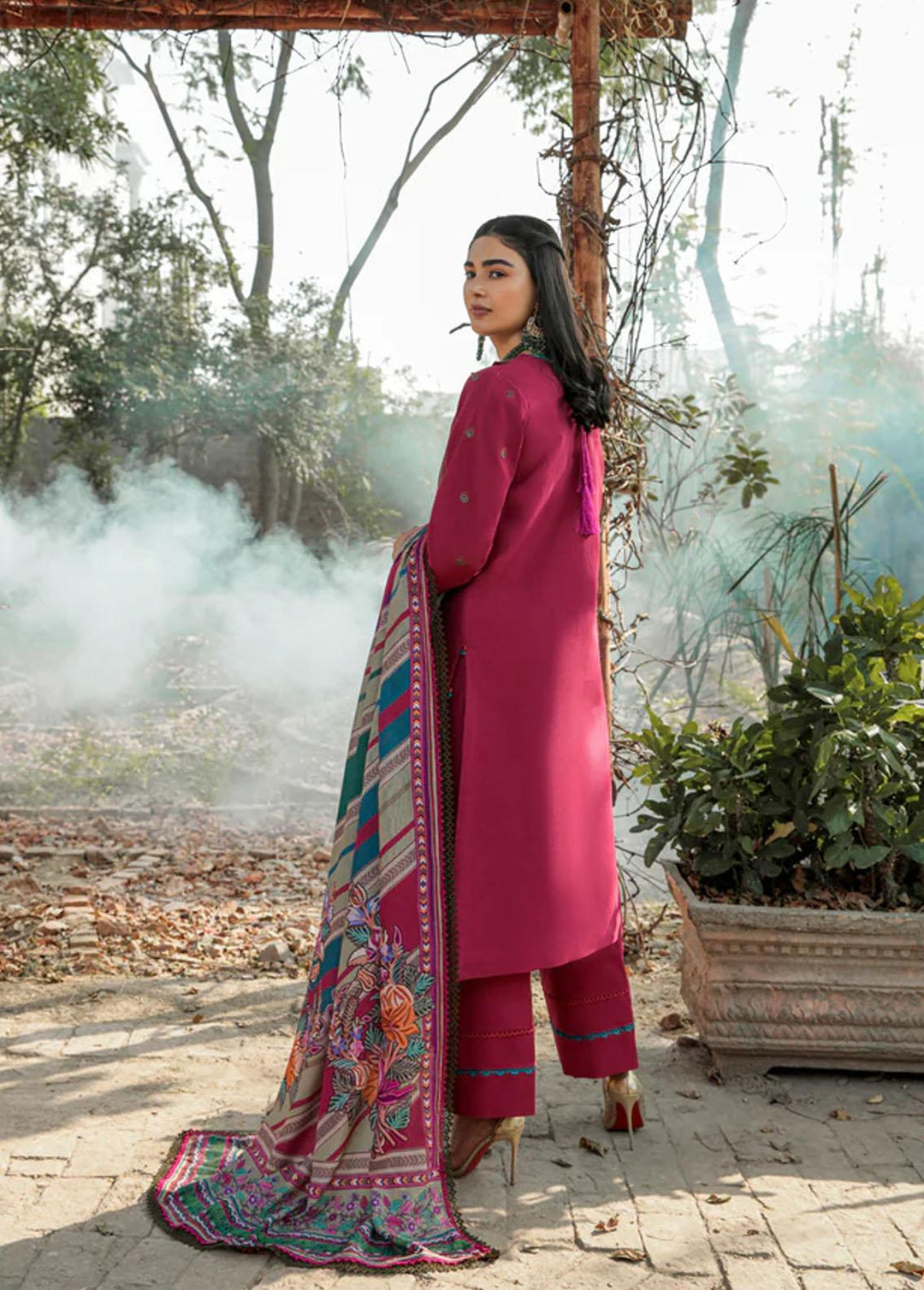 Meeras by Florent Embroidered Khaddar Suits Unstitched 3 Piece FL22M FL 8A - Winter Collection