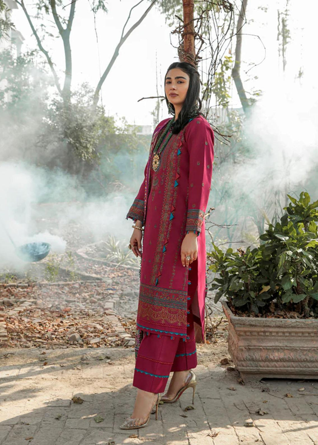 Meeras by Florent Embroidered Khaddar Suits Unstitched 3 Piece FL22M FL 8A - Winter Collection