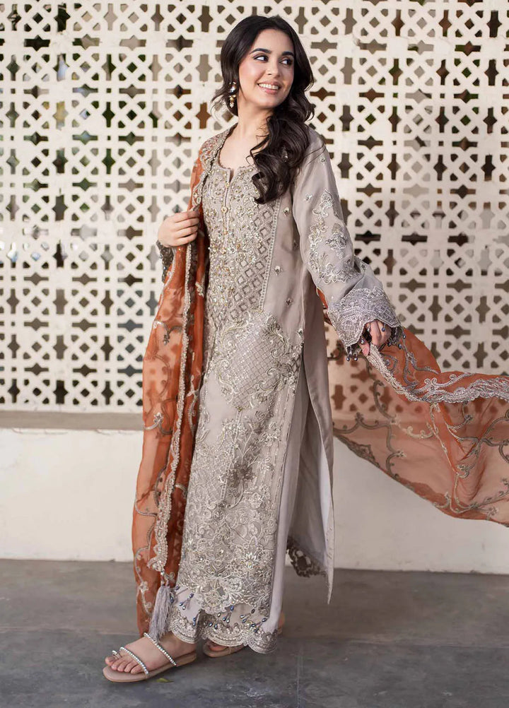 Meeras by Imrozia Serene Embroidered Organza Suit Unstitched 3 Piece IM25ME I-227 Misr - Luxury Collection