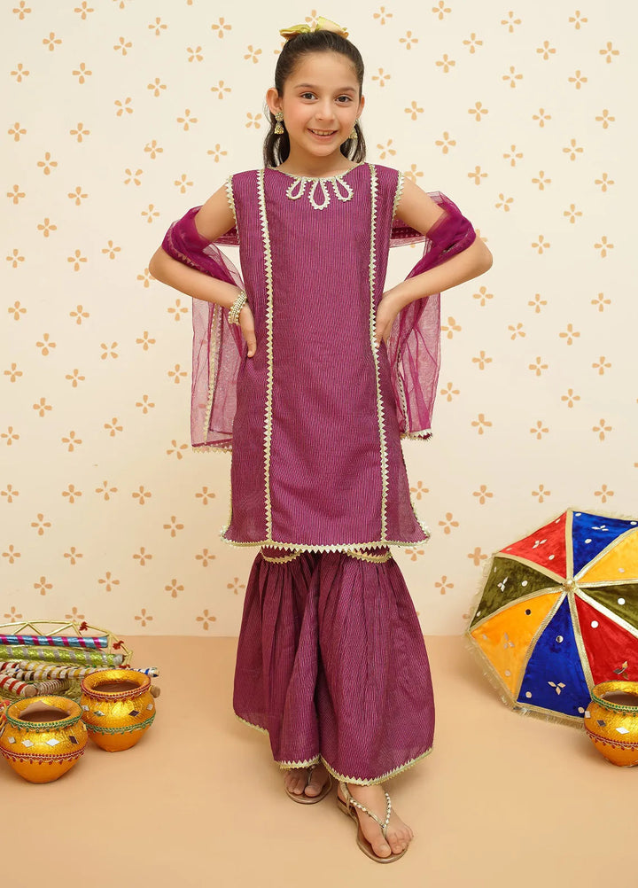 Meethi Eid by Modest Pret Gharara Cotton 3 Piece Suit 9085