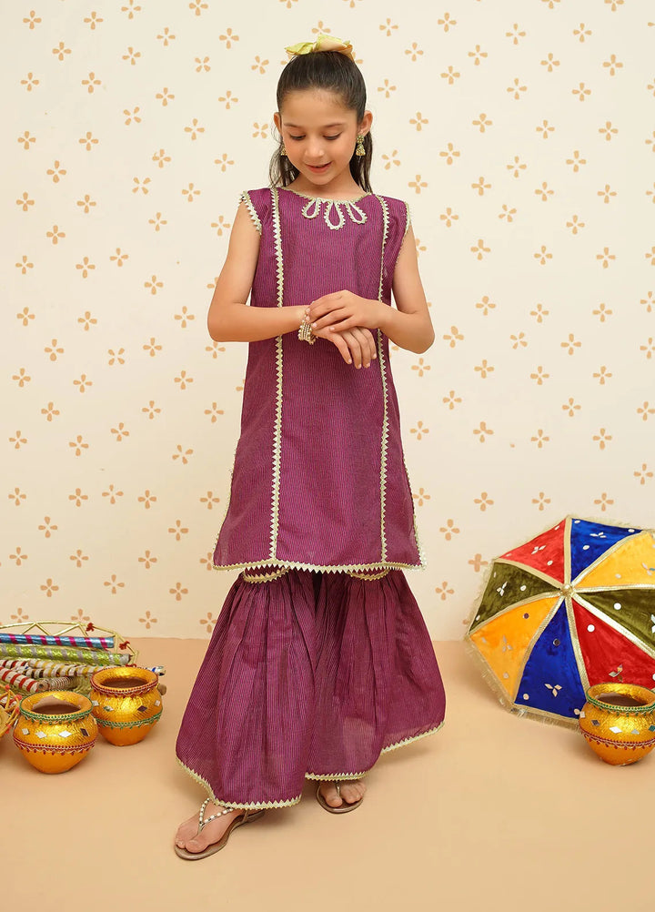 Meethi Eid by Modest Pret Gharara Cotton 3 Piece Suit 9085