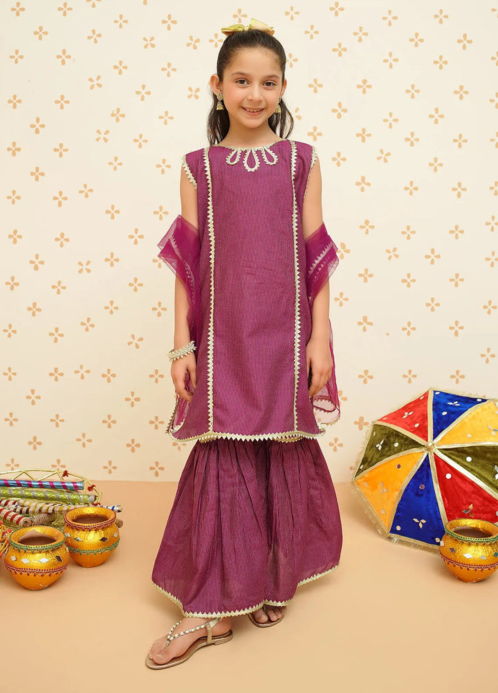 Meethi Eid by Modest Pret Gharara Cotton 3 Piece Suit 9085