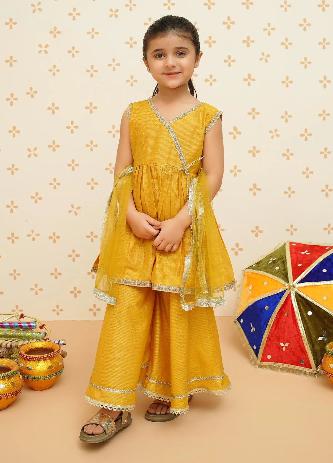 Meethi Eid by Modest Pret Gharara Cotton 3 Piece Suit 9200