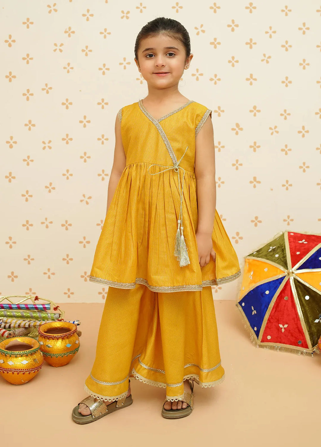 Meethi Eid by Modest Pret Gharara Cotton 3 Piece Suit 9200