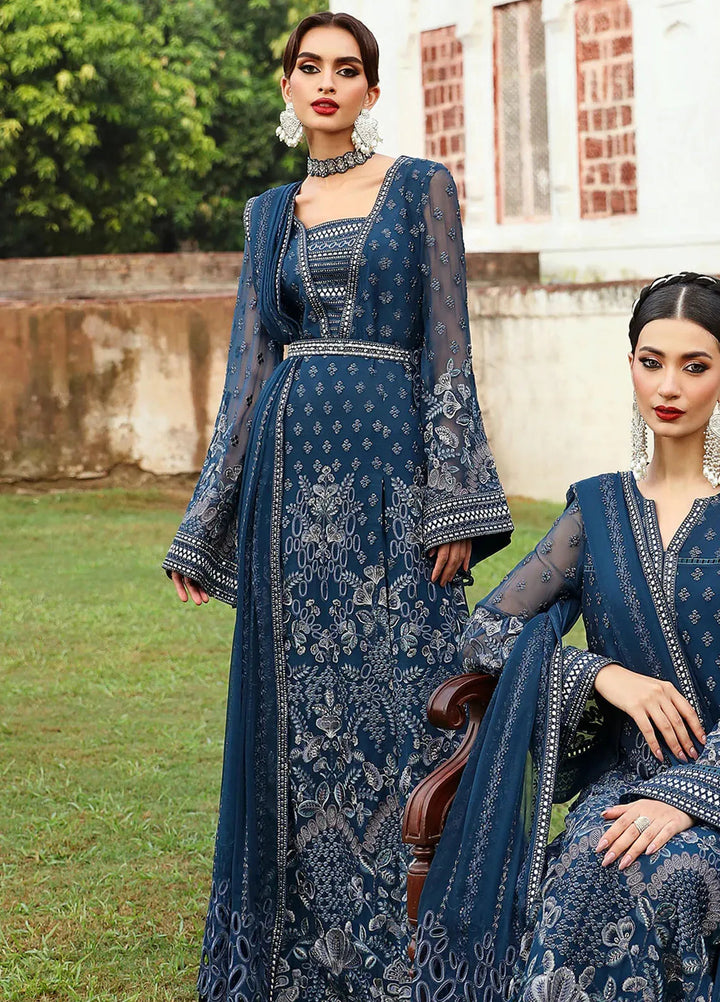 Mehak by Flossie Embroidered Chiffon Suits Unstitched 3 Piece FL24ME FE-802 - Formals Collection