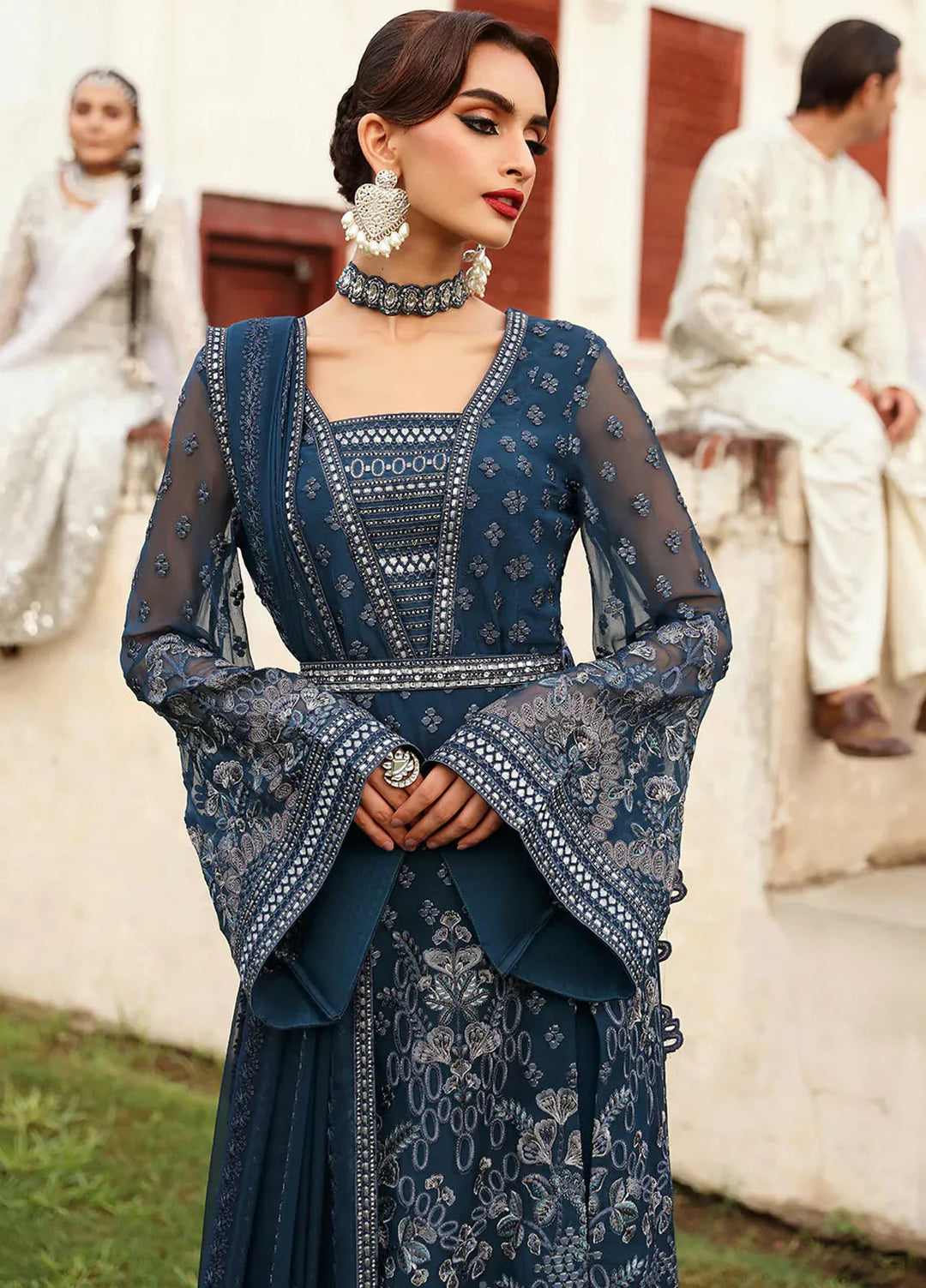 Mehak by Flossie Embroidered Chiffon Suits Unstitched 3 Piece FL24ME FE-802 - Formals Collection