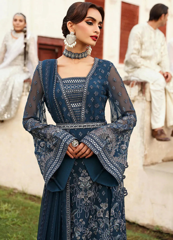 Mehak by Flossie Embroidered Chiffon Suits Unstitched 3 Piece FL24ME FE-802 - Formals Collection
