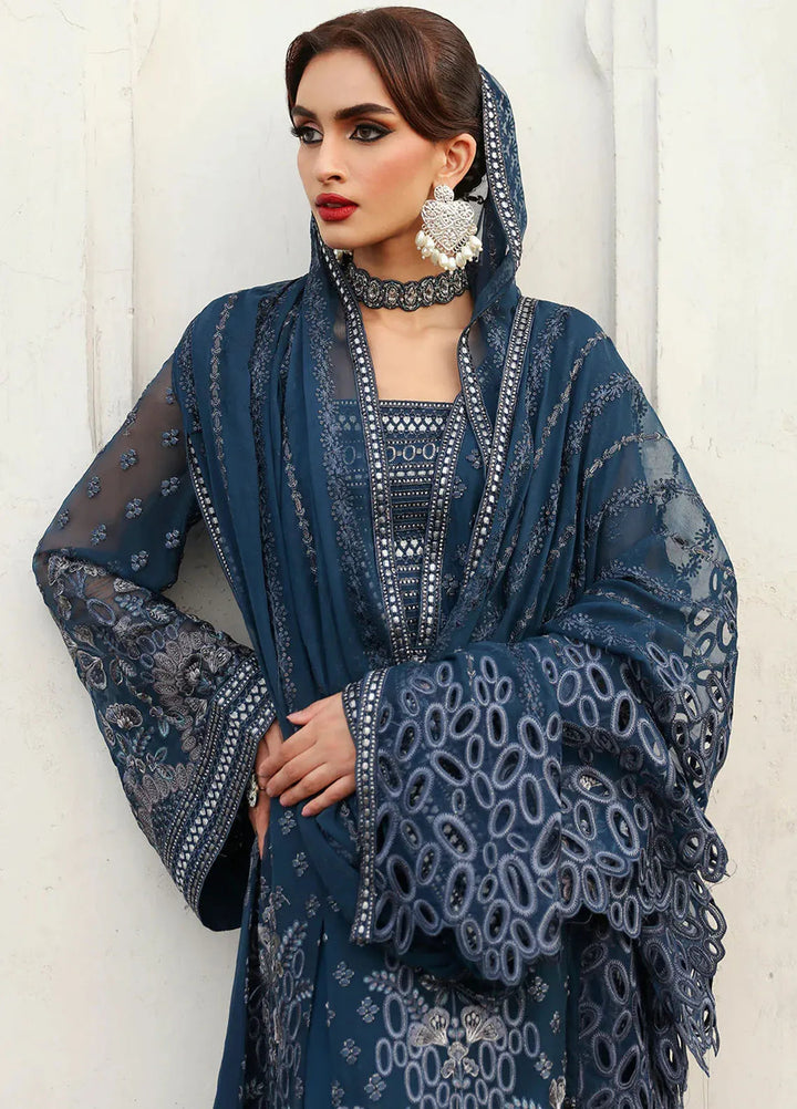 Mehak by Flossie Embroidered Chiffon Suits Unstitched 3 Piece FL24ME FE-802 - Formals Collection