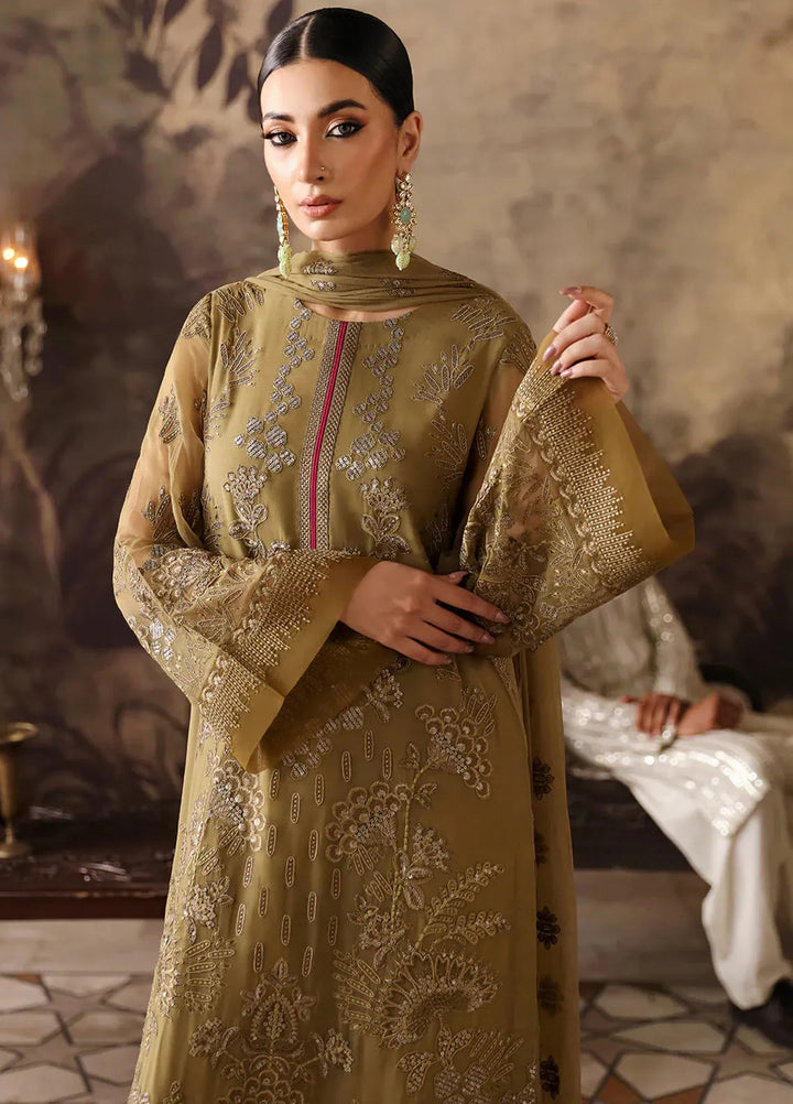 Mehak by Flossie Embroidered Chiffon Suits Unstitched 3 Piece FL24ME FE-804 - Formals Collection