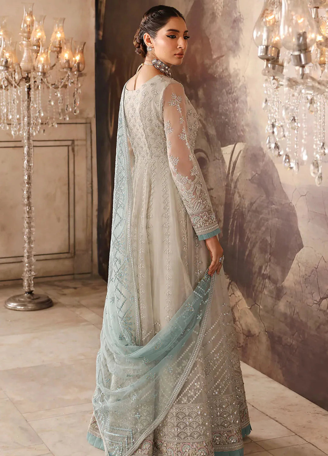 Mehak by Flossie Embroidered Organza Suits Unstitched 3 Piece FL24ME FE-803 - Formals Collection