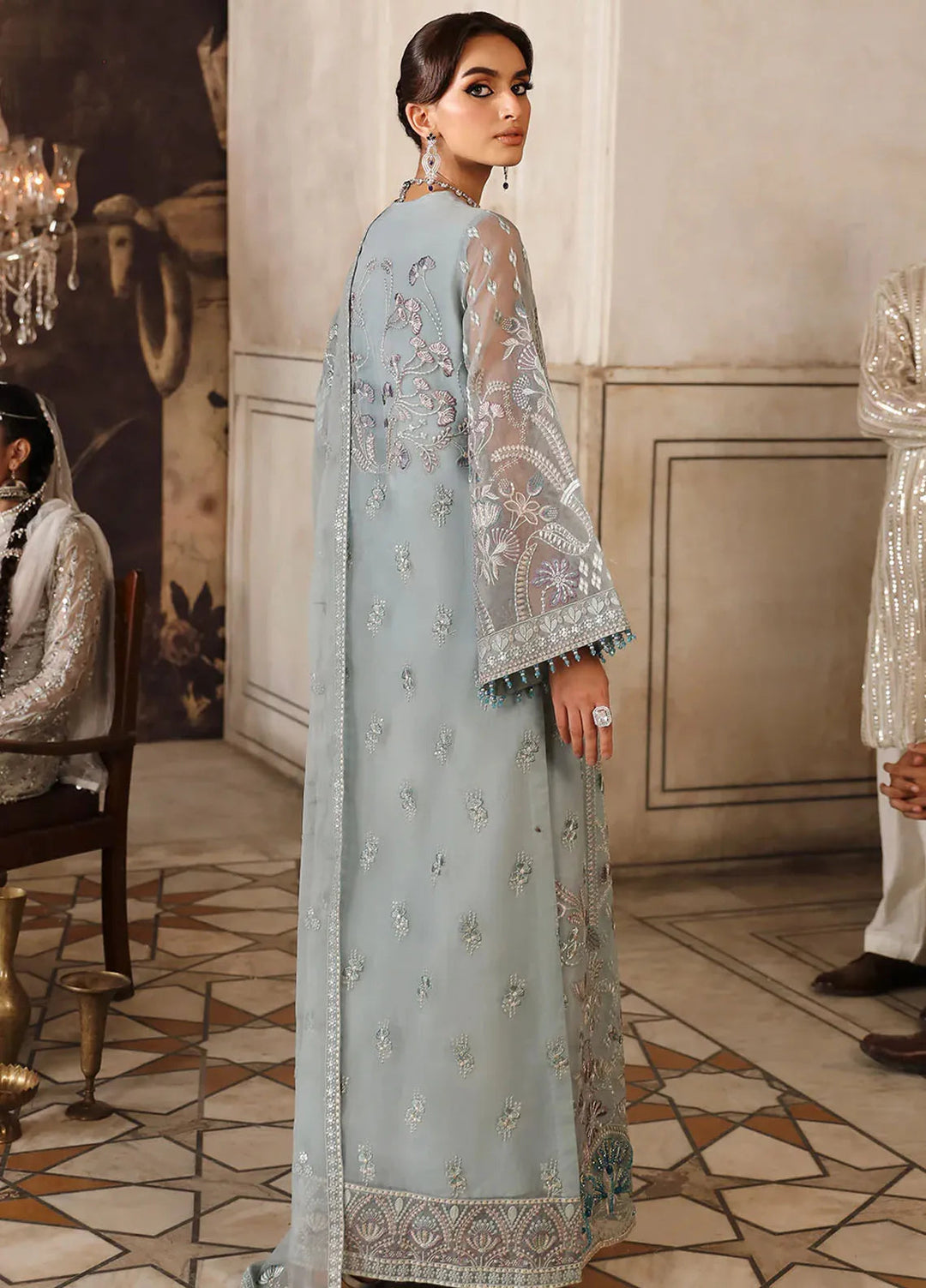 Mehak by Flossie Embroidered Organza Suits Unstitched 3 Piece FL24ME FE-807 - Formals Collection