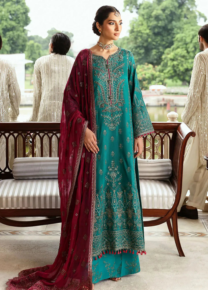 Mehak by Flossie Embroidered Silk Suits Unstitched 3 Piece FL24ME FE-810 - Formals Collection
