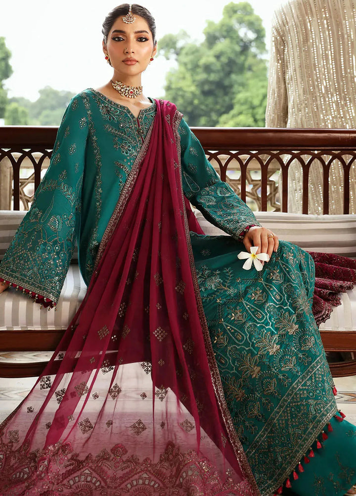 Mehak by Flossie Embroidered Silk Suits Unstitched 3 Piece FL24ME FE-810 - Formals Collection