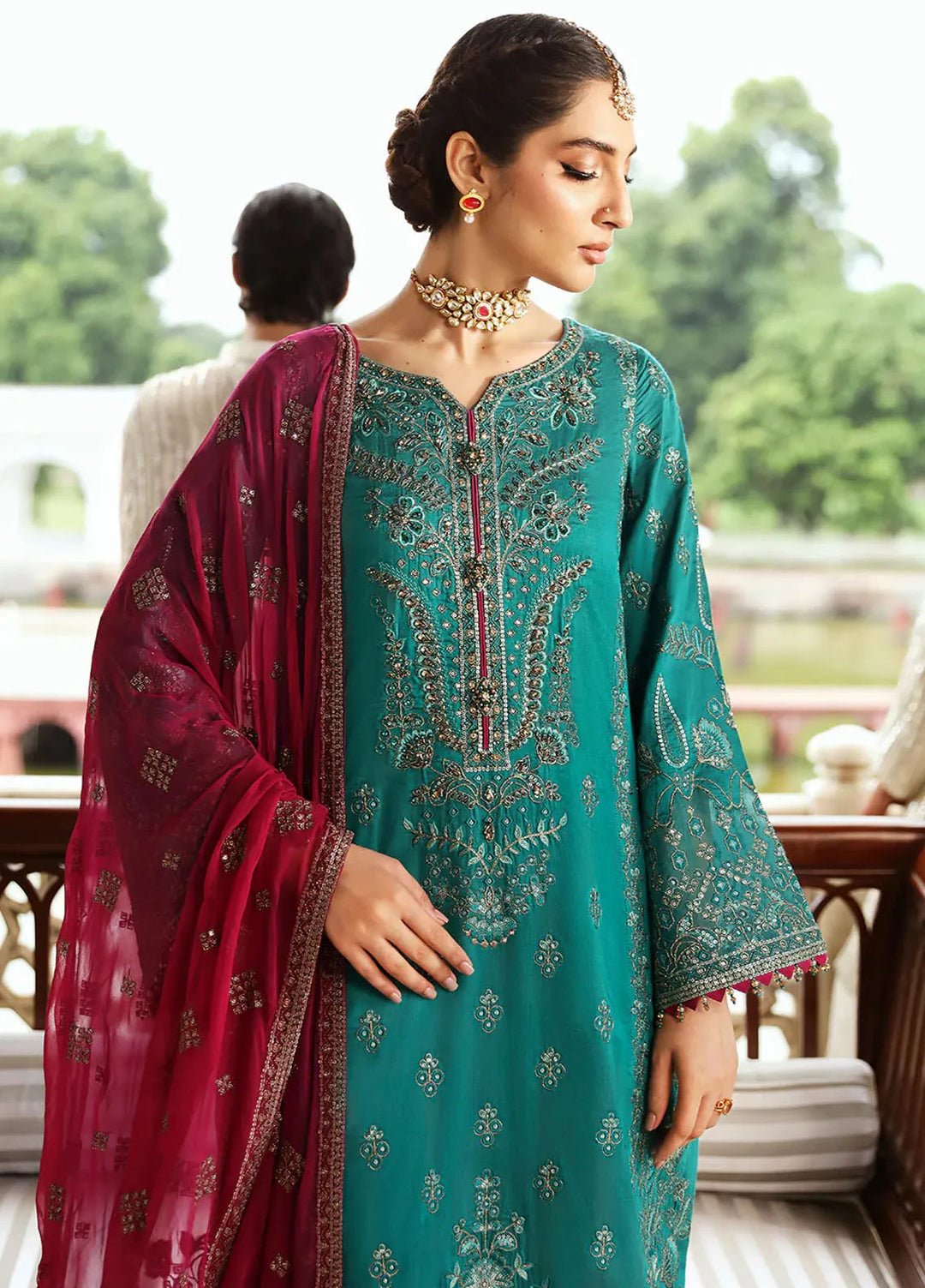 Mehak by Flossie Embroidered Silk Suits Unstitched 3 Piece FL24ME FE-810 - Formals Collection