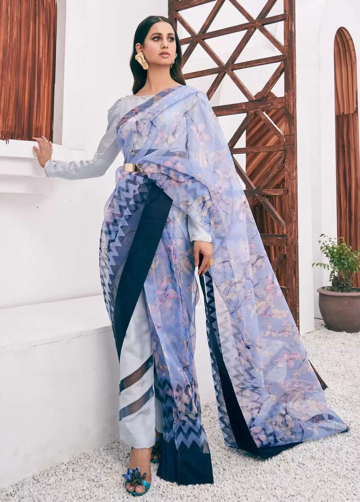 Mehak Yaqoob Pret Embroidered Organza Saree MY21IB Etoile