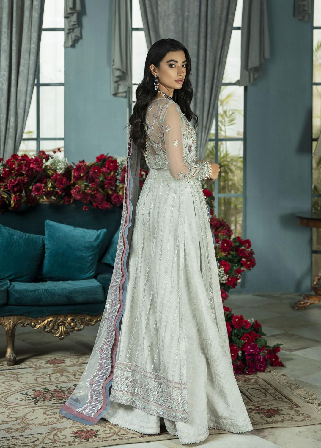 Serene by Mehak Yaqoob Embroidered Net Suits Unstitched 3 Piece MY22SW 01-Ivah - Wedding Collection