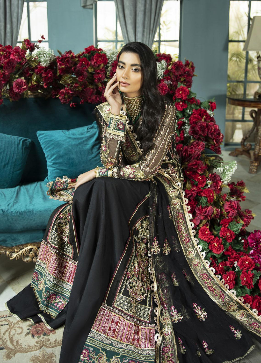 Serene by Mehak Yaqoob Embroidered Organza Suits Unstitched 3 Piece MY22SW 03-Kai - Wedding Collection
