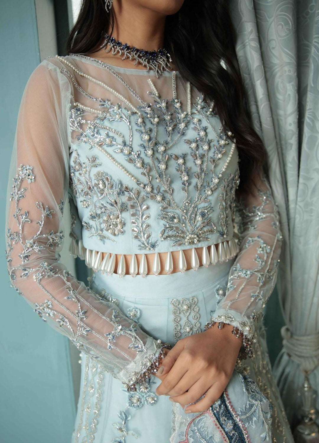 Serene by Mehak Yaqoob Embroidered Net Suits Unstitched 3 Piece MY22SW 04-Davina - Wedding Collection
