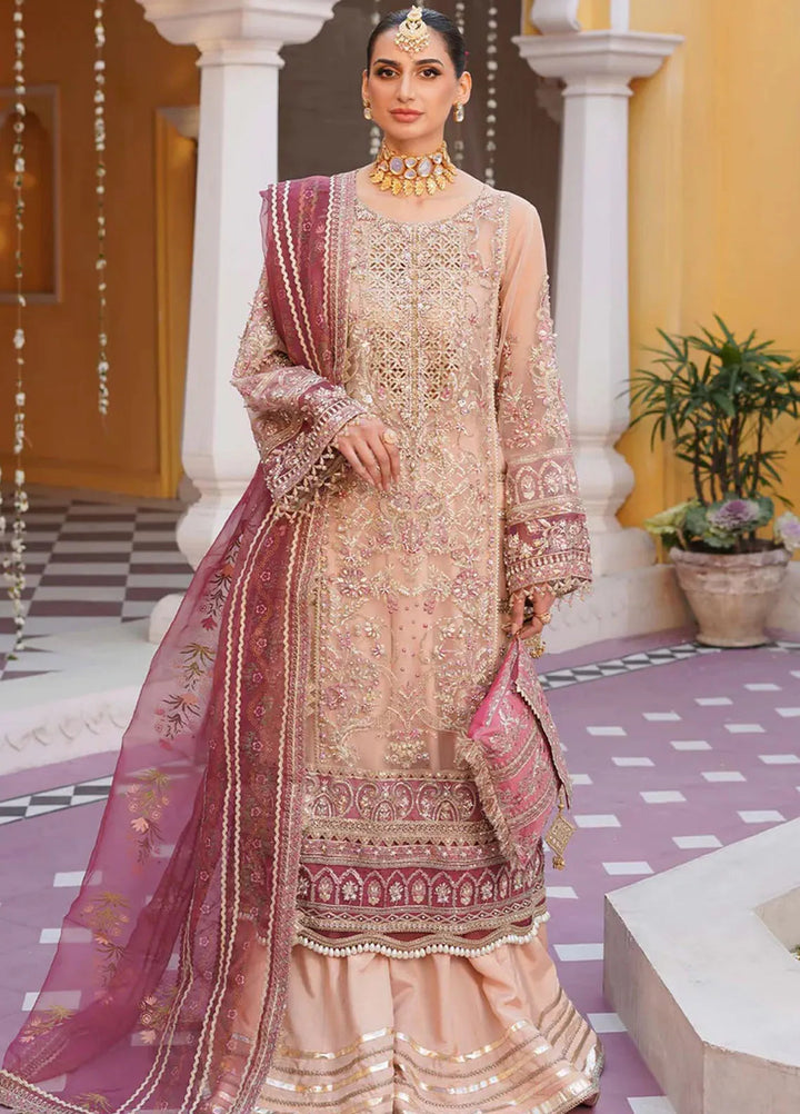 Mehak Yaqoob Pret Embroidered Organza 3 Piece Suit Cherry Blossom