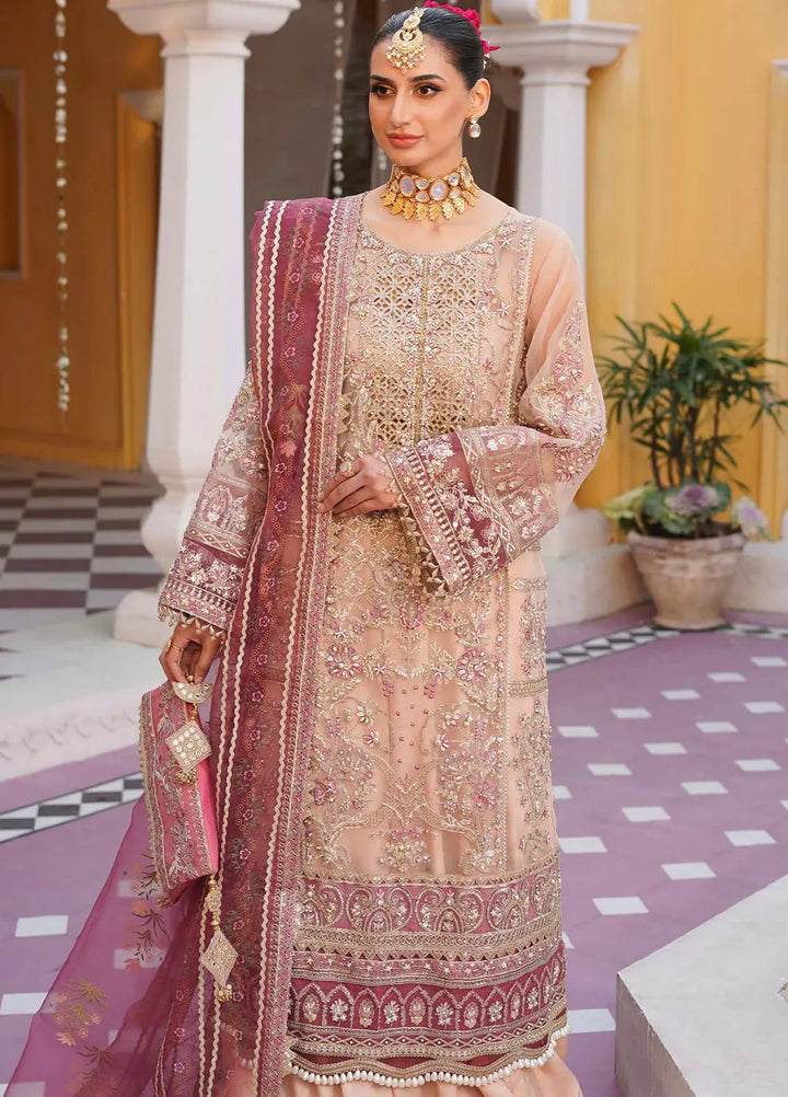 Mehak Yaqoob Pret Embroidered Organza 3 Piece Suit Cherry Blossom