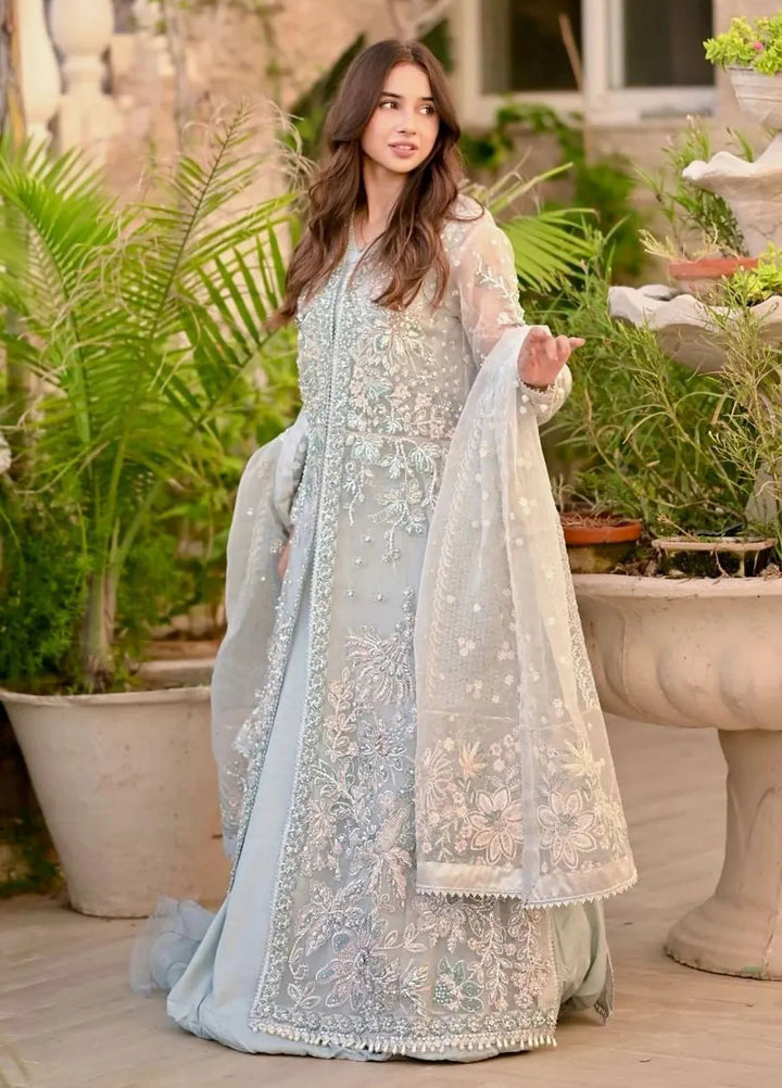 Mehak Yaqoob Pret Embroidered Organza 3 Piece Suit Frost