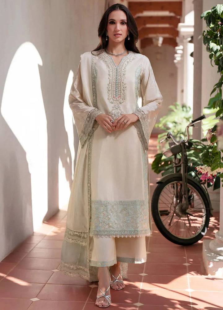 Mehak Yaqoob Pret Embroidered Tussar Silk 3 Piece Suit Luna