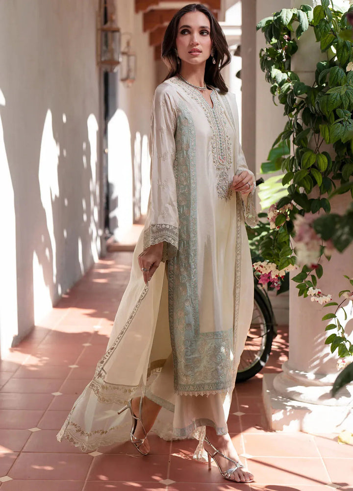 Mehak Yaqoob Pret Embroidered Tussar Silk 3 Piece Suit Luna