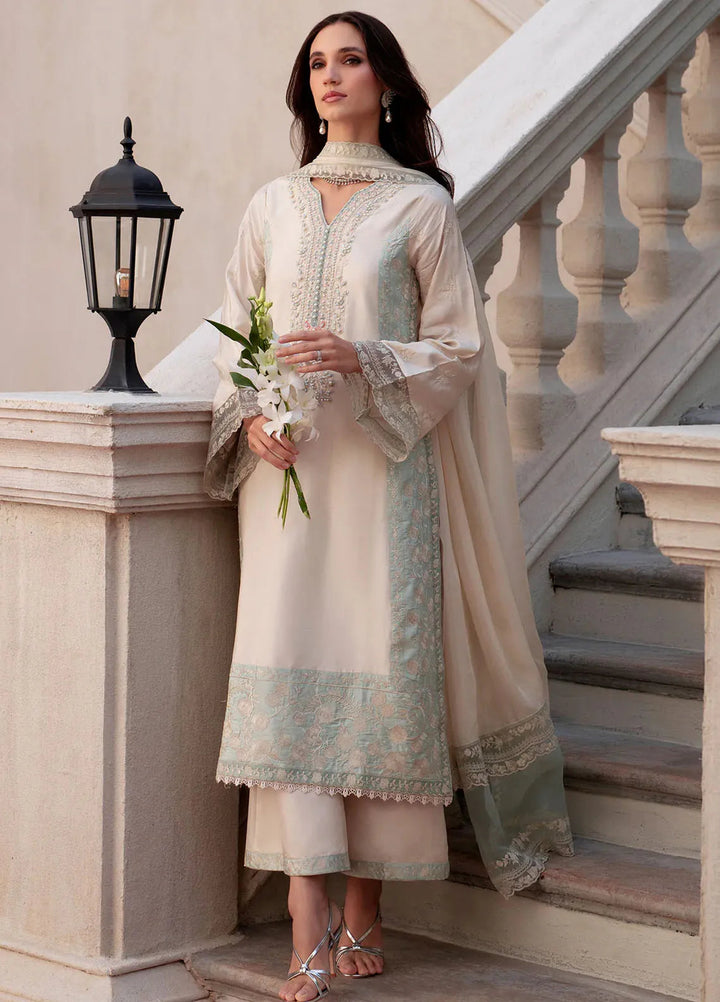 Mehak Yaqoob Pret Embroidered Tussar Silk 3 Piece Suit Luna