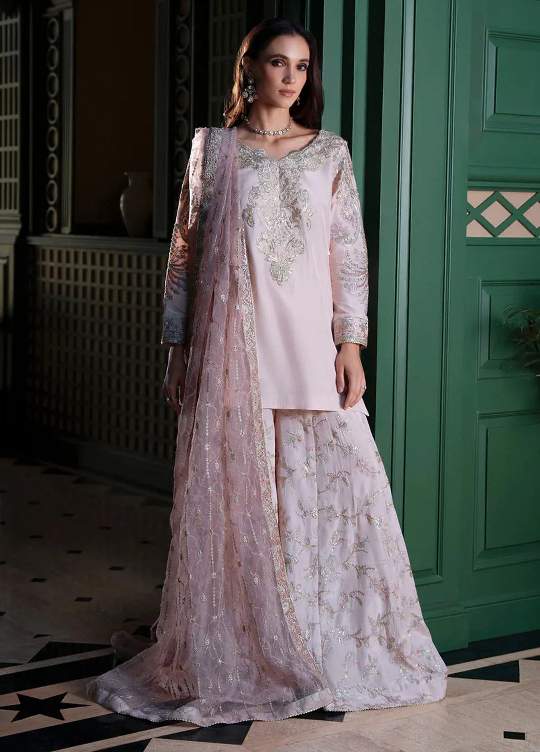 Mehak Yaqoob Pret Embroidered Tussar Silk 3 Piece Suit Maya