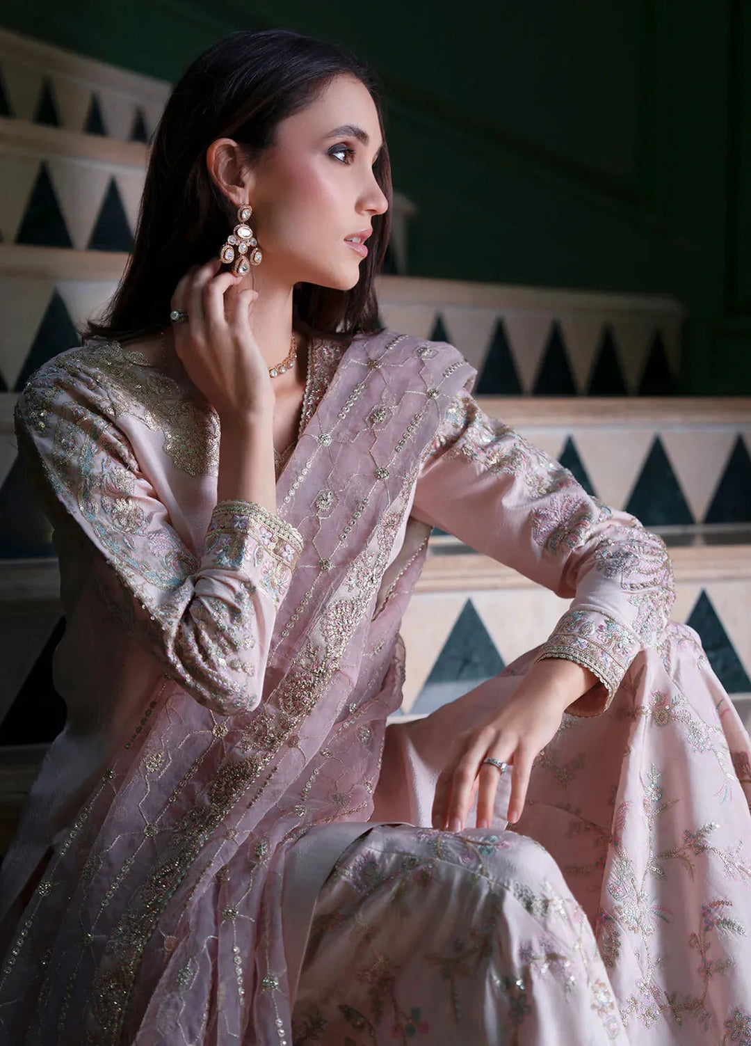 Mehak Yaqoob Pret Embroidered Tussar Silk 3 Piece Suit Maya