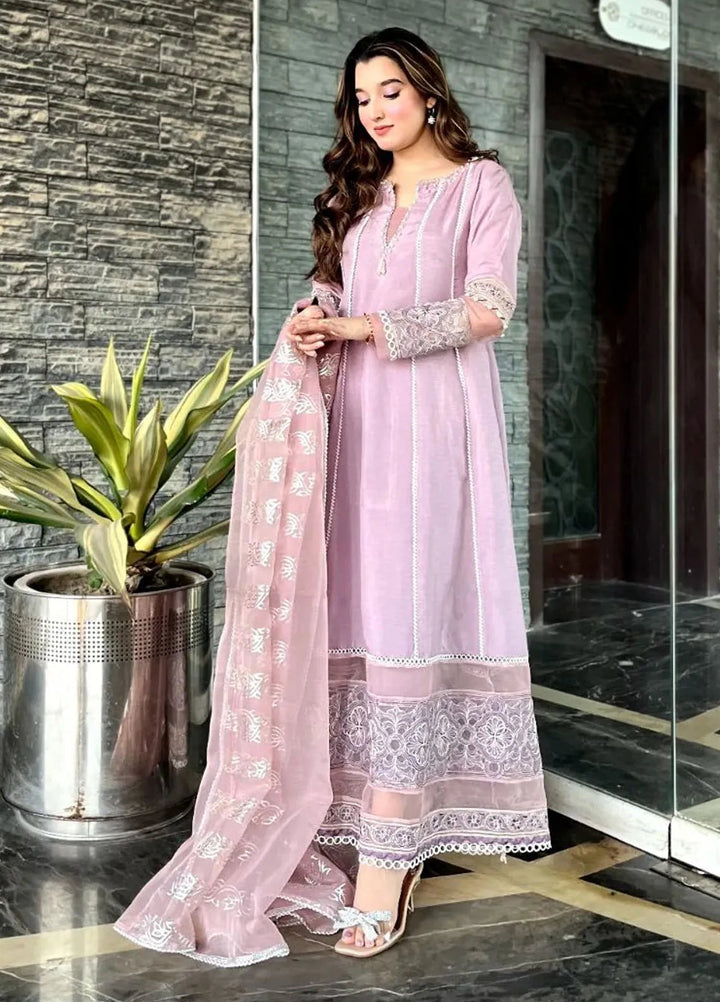 Mehak Yaqoob Ready to Wear Luxury Raw Silk 3 Piece Suit 02 Norah- Lavender