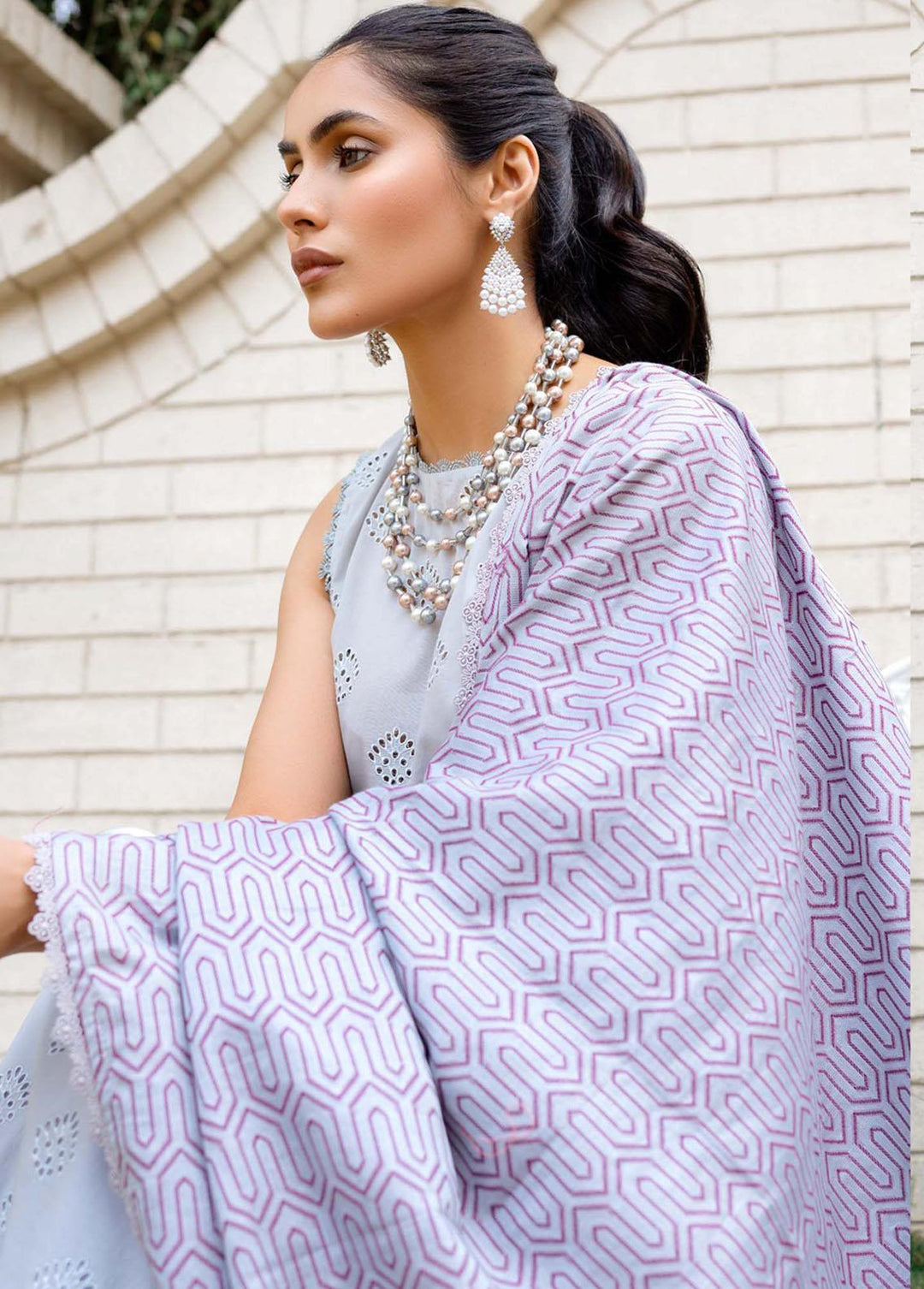 Mehar By Humdum Embroidered Lawn Suits Unstitched 3 Piece HD23ML 10 - Luxury Collection