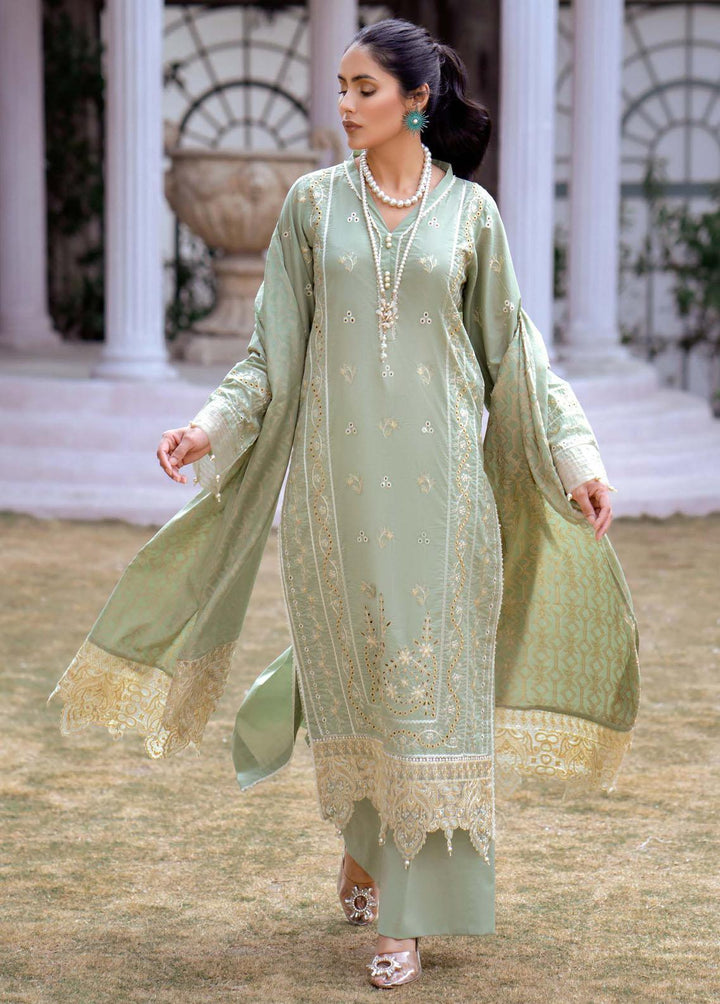 Mehar By Humdum Embroidered Lawn Suits Unstitched 3 Piece HD23ML 11 - Luxury Collection