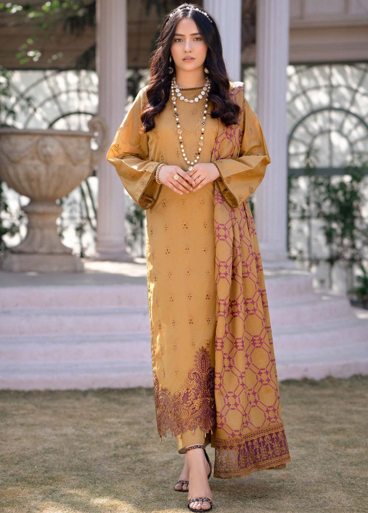 Mehar By Humdum Embroidered Lawn Suits Unstitched 3 Piece HD23ML 03 - Luxury Collection