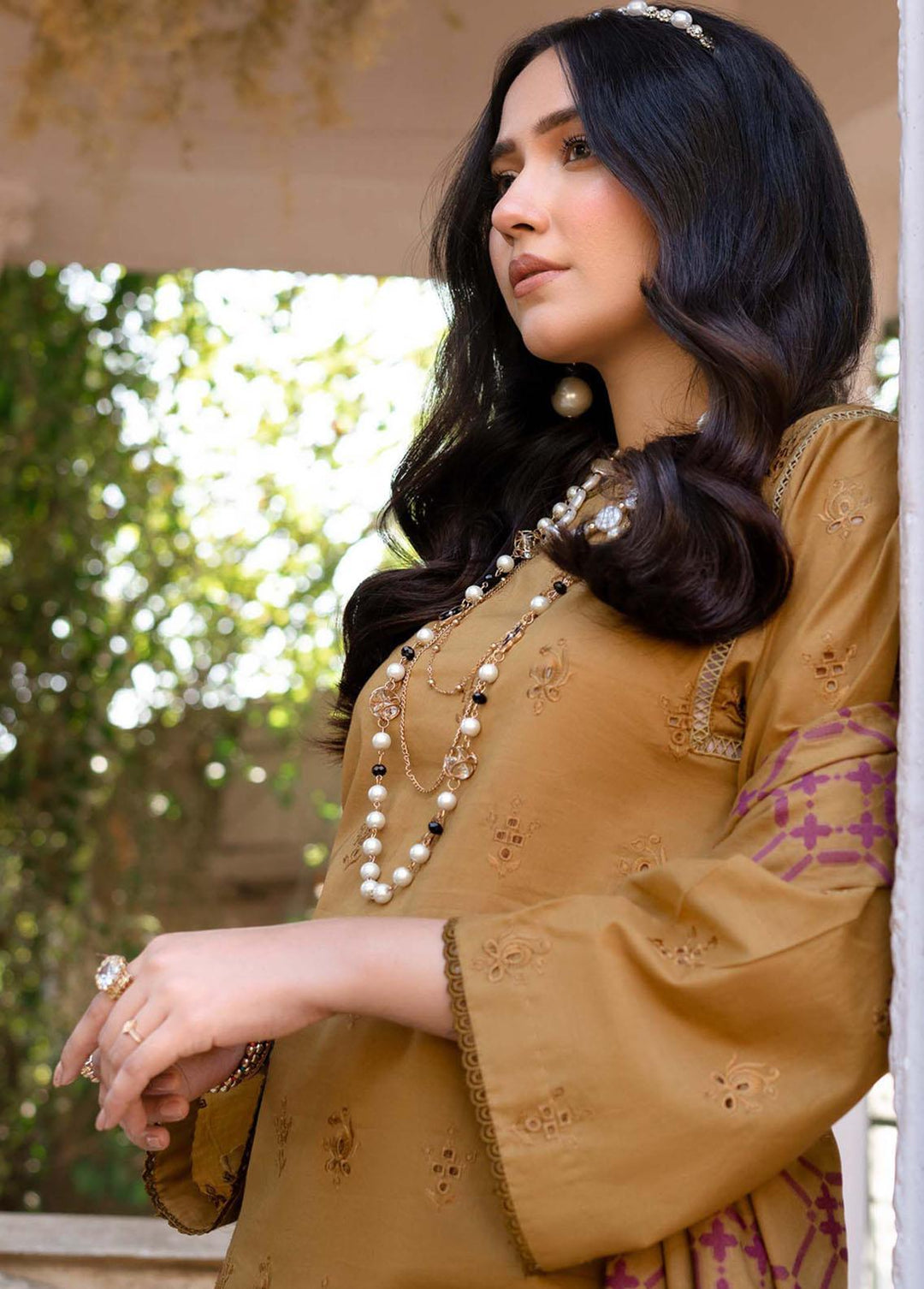 Mehar By Humdum Embroidered Lawn Suits Unstitched 3 Piece HD23ML 03 - Luxury Collection