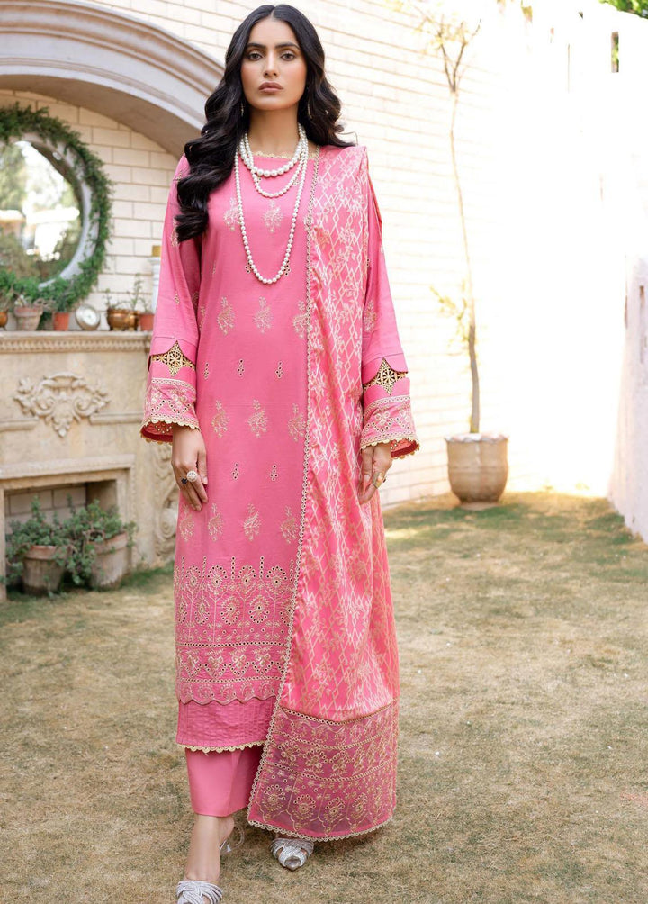 Mehar By Humdum Embroidered Lawn Suits Unstitched 3 Piece HD23ML 06 - Luxury Collection