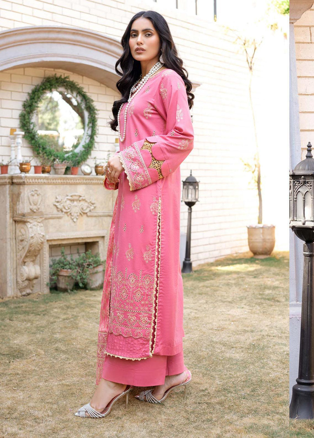 Mehar By Humdum Embroidered Lawn Suits Unstitched 3 Piece HD23ML 06 - Luxury Collection