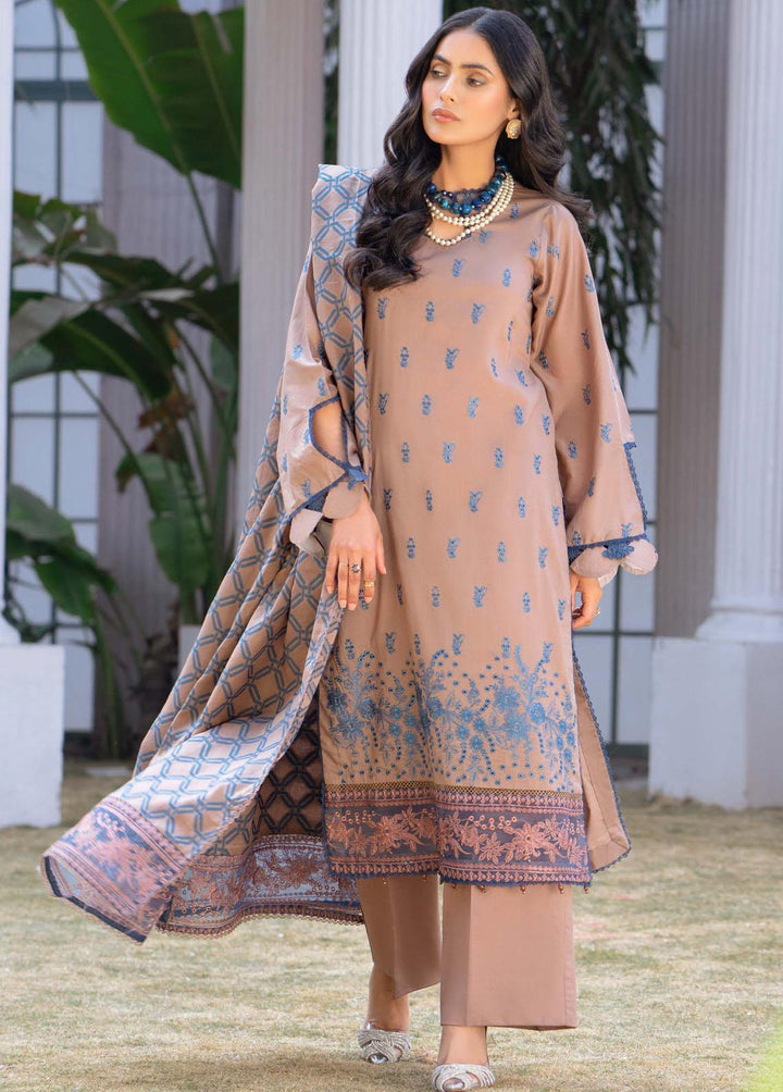 Mehar By Humdum Embroidered Lawn Suits Unstitched 3 Piece HD23ML 07 - Luxury Collection