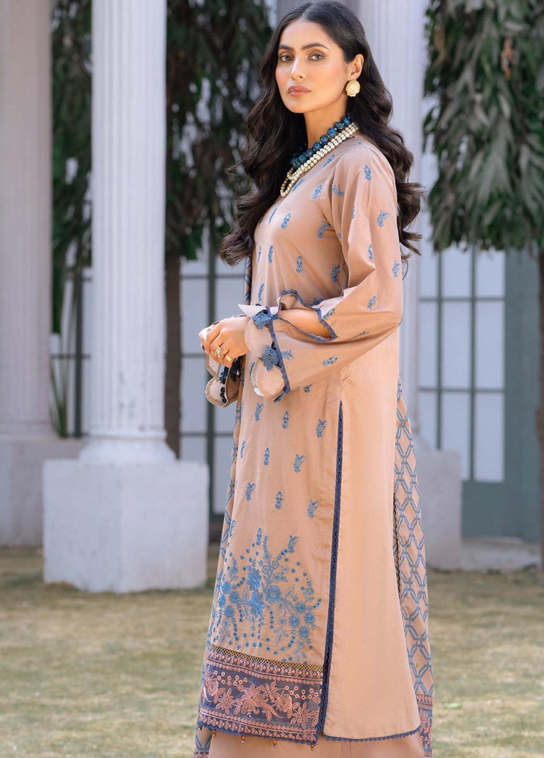 Mehar By Humdum Embroidered Lawn Suits Unstitched 3 Piece HD23ML 07 - Luxury Collection