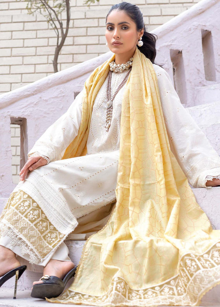 Mehar By Humdum Embroidered Lawn Suits Unstitched 3 Piece HD23ML 09 - Luxury Collection