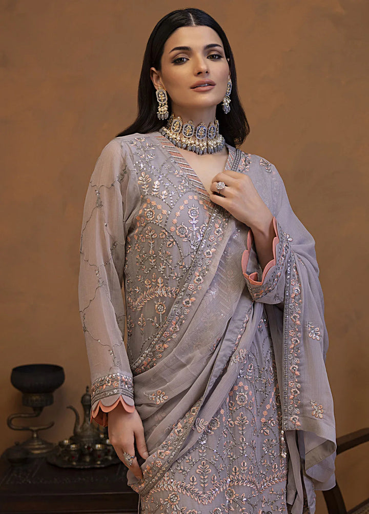Mehar by Shamooz Embroidered Chiffon Suit Unstitched 3 Piece SHM24MC SU-115 Valia - Festive Collection