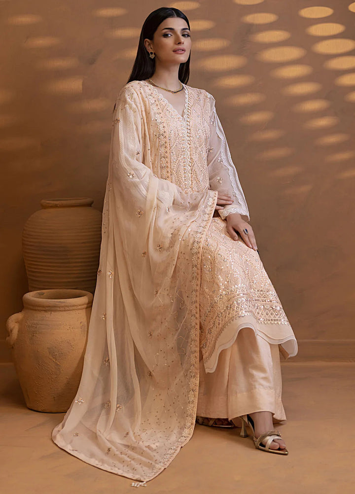 Mehar by Shamooz Embroidered Chiffon Suit Unstitched 3 Piece SHM24MC SU-117 Diyar - Festive Collection