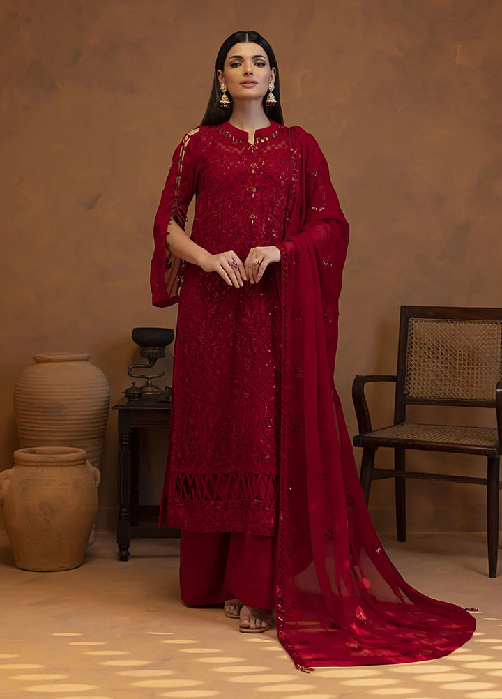 Mehar by Shamooz Embroidered Chiffon Suit Unstitched 3 Piece SHM24MC SU-118 Ghazal - Festive Collection