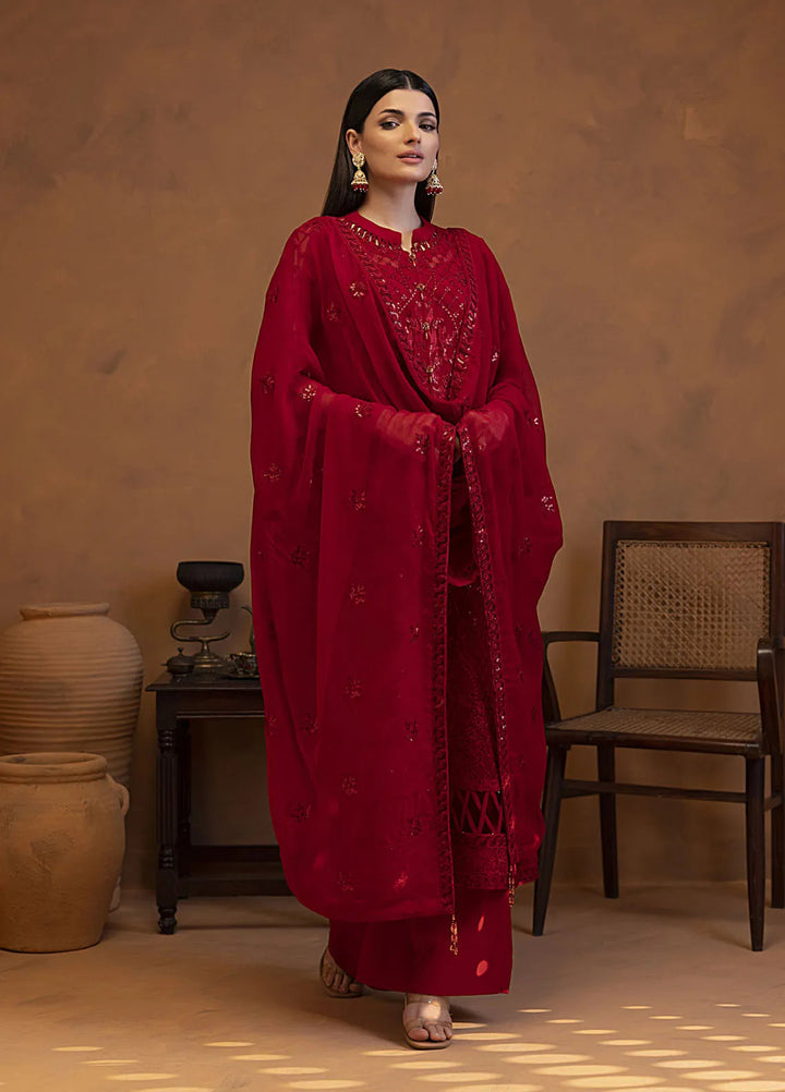 Mehar by Shamooz Embroidered Chiffon Suit Unstitched 3 Piece SHM24MC SU-118 Ghazal - Festive Collection