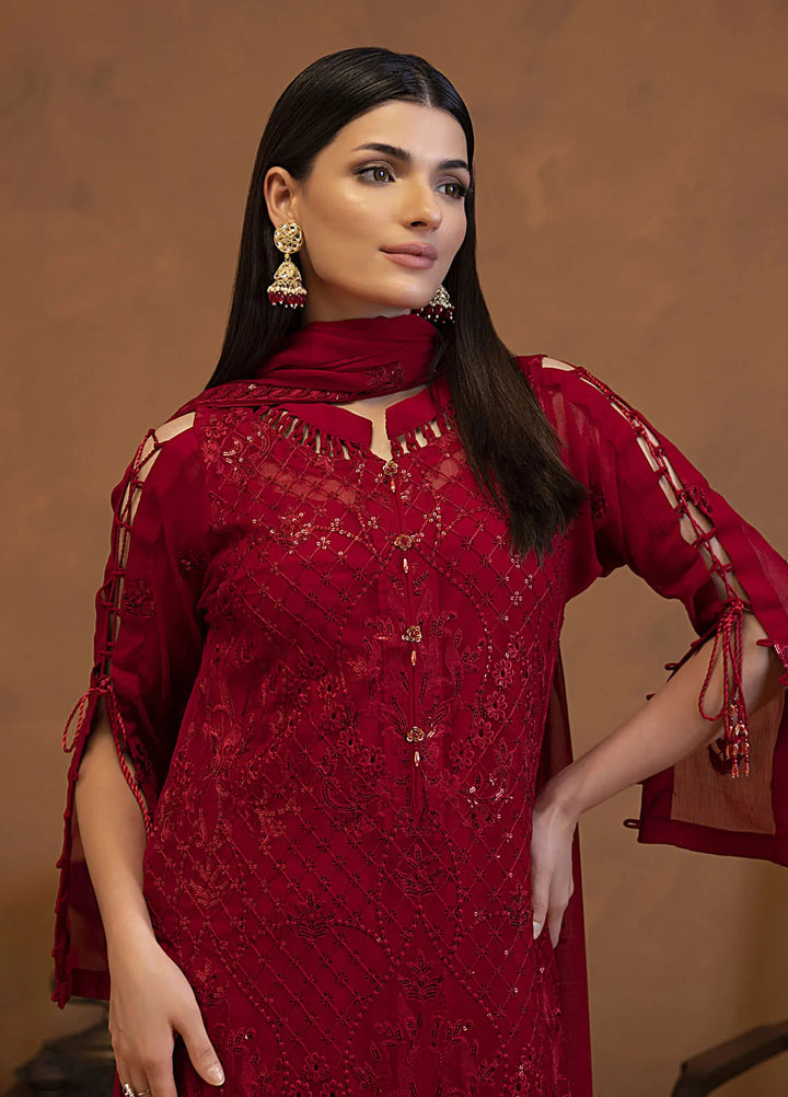 Mehar by Shamooz Embroidered Chiffon Suit Unstitched 3 Piece SHM24MC SU-118 Ghazal - Festive Collection