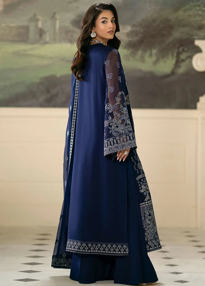 Meharbano By Kuch Khas Embroidered Chiffon Suit Unstitched 3 Piece FL24M K-1601 Nilan - Formal Collection